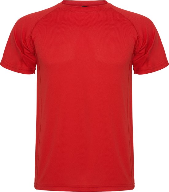 Rood unisex sportshirt korte mouwen MonteCarlo merk Roly maat L