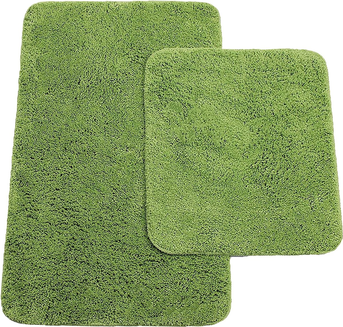 Brandsseller Set 2 Tappetini Da Bagno Antiscivolo - 50x80 Cm E 45x50 Cm, Morbido E Lavabile, Colore Arancione