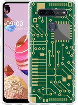 LG K51S Hoesje Microcircuit - Designed by Cazy