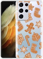 Hoesje geschikt voor Samsung Galaxy S21 Ultra Christmas Cookies