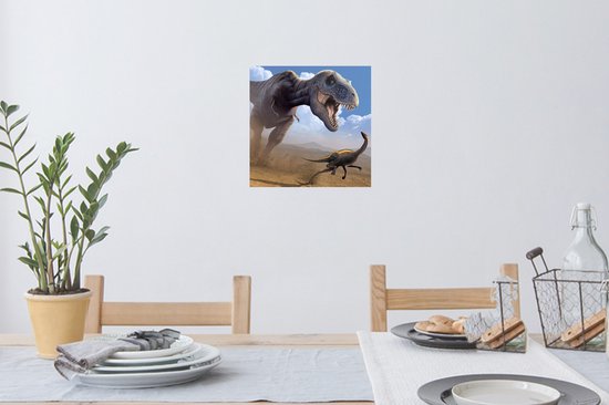 Stickers muraux - Sticker Foil - Dino - Animaux Sauvages - Dessin - Enfants - Garçons - Enfants - 30x30 cm - Film Adhésif - Stickers muraux Chambre Enfant - Papier Peint Auto Adhésif