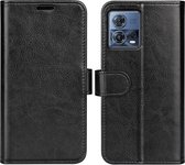 Motorola Edge 30 Neo Hoesje - MobyDefend Wallet Book Case (Sluiting Achterkant) - Zwart - GSM Hoesje - Telefoonhoesje Geschikt Voor Motorola Edge 30 Neo