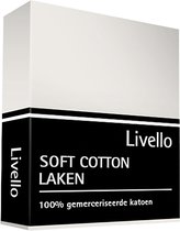 Livello Drap de lit Soft Coton Creme 240x270