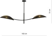 Ledl LOTUS 2 Hanglamp Zwart / Goud