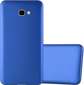 Cadorabo Hoesje geschikt voor Samsung Galaxy J4 PLUS in METAAL BLAUW - Beschermhoes gemaakt van flexibel TPU silicone Case Cover