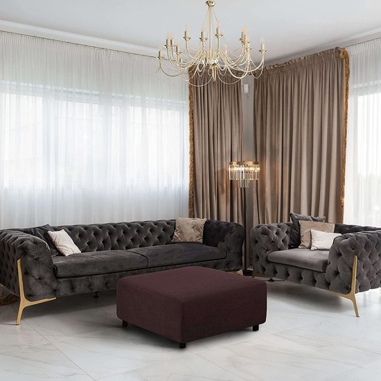 ele ELEOPTION Sofa Überwürfe elastische Stretch Sofa Bezug 2er Set 3 Sitzer für L Form Sofa inkl