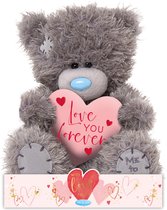 Knuffel - Beer - I love you forever - Hart - 16cm