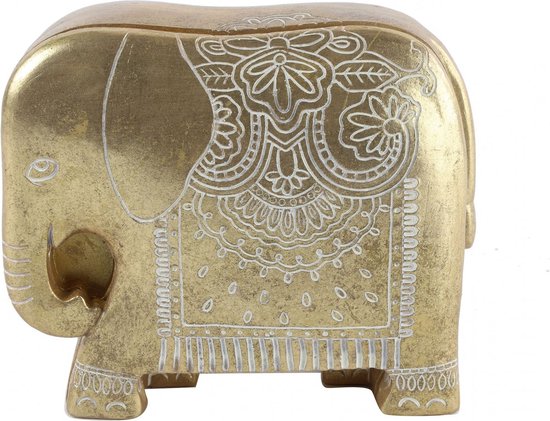 Decoratieve Opbergbox olifant Kinga L goud L16,3B19H8CM