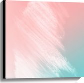 WallClassics - Canvas  - Abstracte Pastelvegen - 60x60 cm Foto op Canvas Schilderij (Wanddecoratie op Canvas)