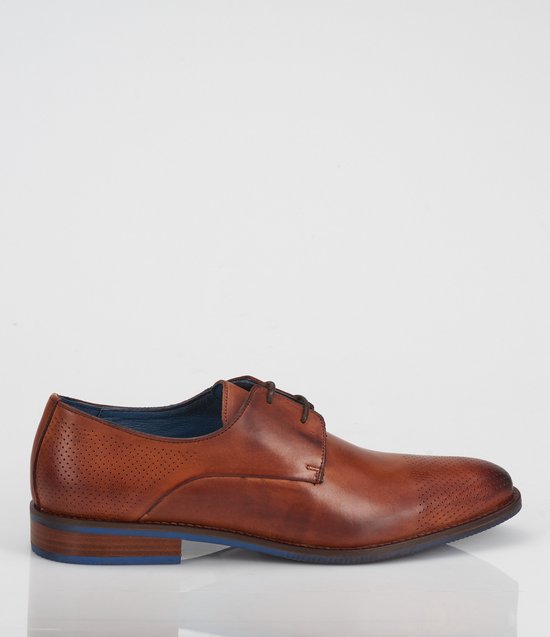 Oxfords van echt leer for heren, veterschoenen met spitse neus for zakelijke, formele verkleedbruiloft (Color : Red, Size : 40
