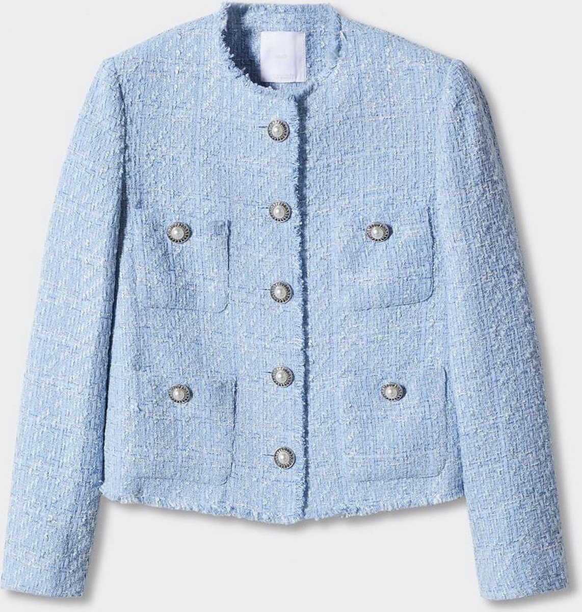 Mango Blazer Tweed Jasje Met Zakken 47014035 50 Dames Maat - M