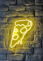 OHNO Neon Verlichting Pizza - Neon Lamp - Wandlamp - Decoratie - Led - Verlichting - Lamp - Nachtlampje - Mancave Decoratie - Neon Party - Kamer decoratie aesthetic - Wandecoratie woonkamer - Wandlamp binnen - Lampen - Neon - Led Verlichting - Geel