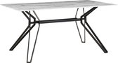 BALLINA - Eettafel - Wit - 90 x 160 cm - Veiligheidsglas