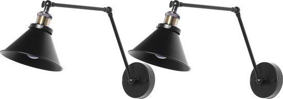 NARVA - Wandlamp - Zwart - Metaal