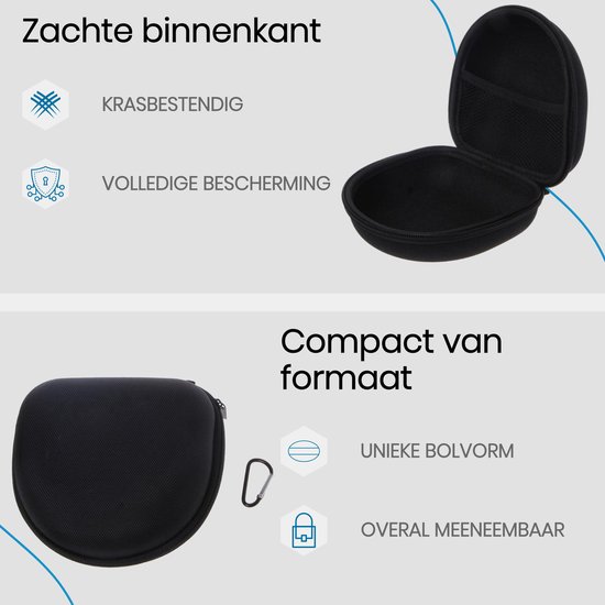 BukkitBow - Carry Case voor Koptelefoon - Beschermhoes voor Marshall Major 1/2/3 Koptelefoon - Zwart van BukkitBow — afbeelding 2