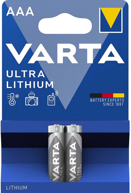 Varta Batterijen - Aaa Micro - Lithium Professioneel - 2 Stuks