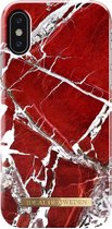 iDeal of Sweden Fashion Case iPhone X/XS Scar Red Marble