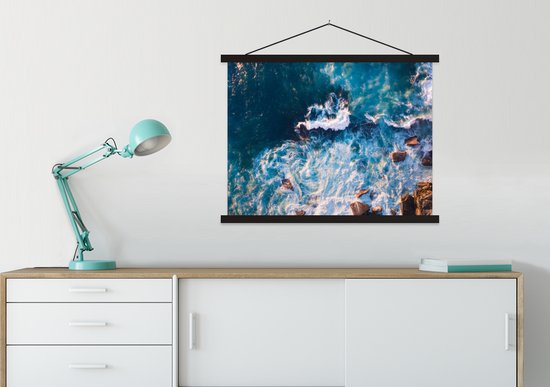 Affiche scolaire - Plage - Mer - Blocs - 60x45 cm - Lattes noires