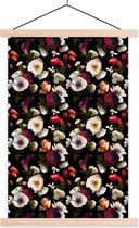 Porte-affiche avec affiche - Affiche scolaire - Fleurs - Couleurs - Motif - 40x60 cm - Lattes vierges