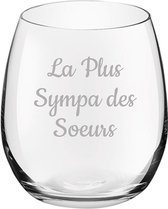 Drinkglas gegraveerd - 39cl - La Plus Sympa des Soeurs