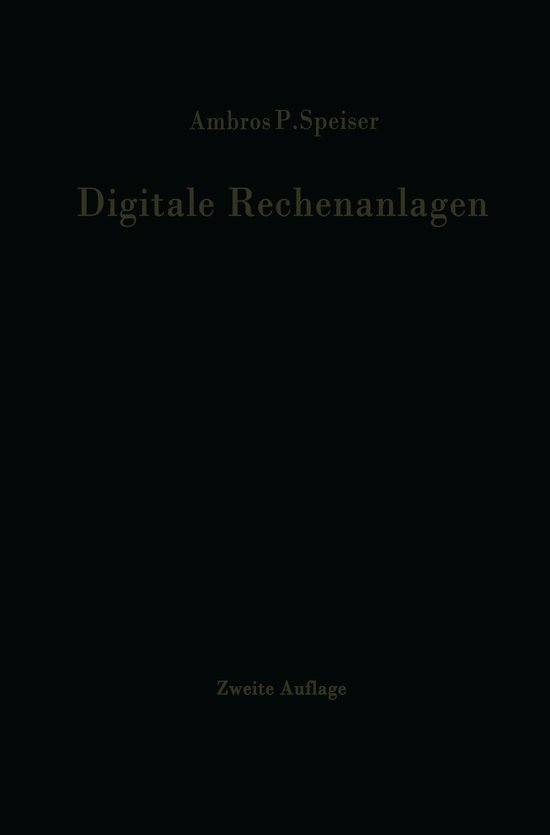 Digitale Rechenanlagen - cover
