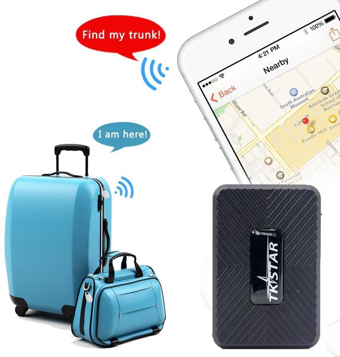Mini Portable GPS Tracker Lang Batterijduur Waterdicht Track and
