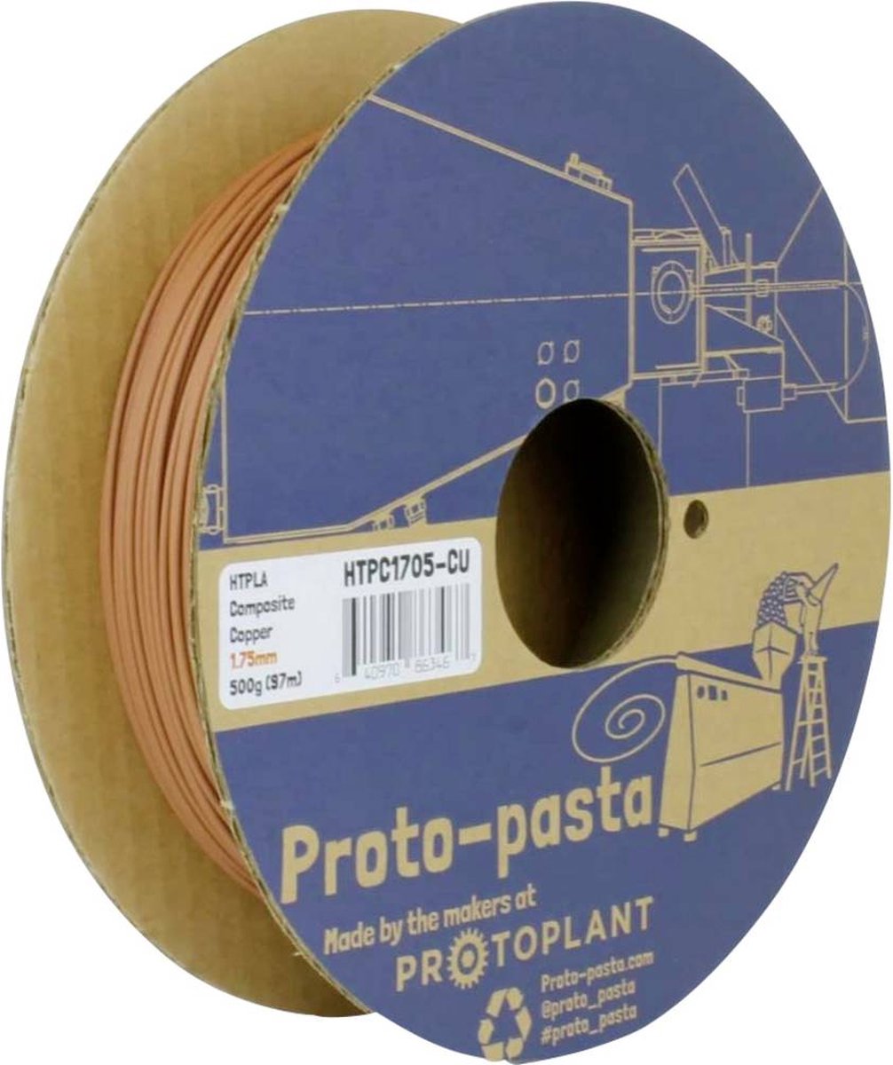 Proto-Pasta HTPC1705-CU Copper-filled Metal HTPLA Filament PLA kunststof 1.75 mm 500 g Koper 1 stuk(s)