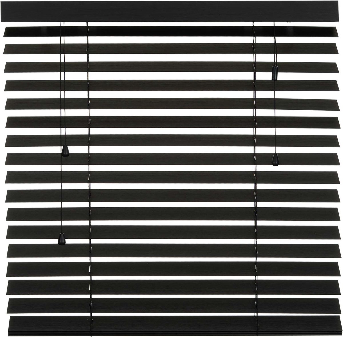 Dutchblinds Bamboe Jaloezieën - 50mm - Zwart - 180 x 250 cm - Breedtematen van 40 t/m 300 cm