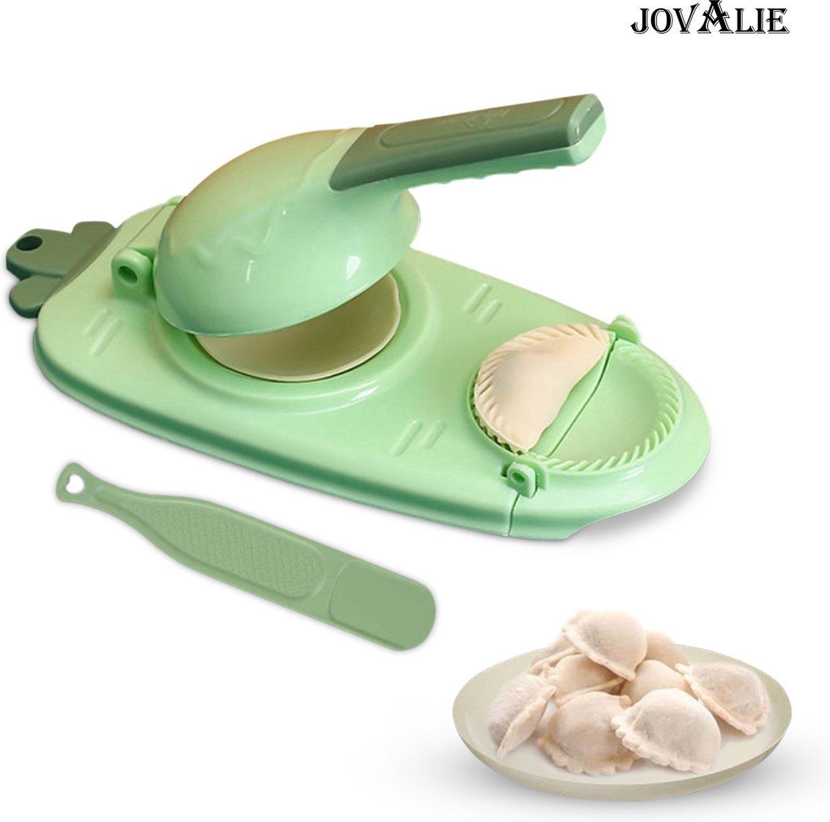 Dumpling Maker 2-in-1 - Ravioli Maker -Pastei Maker - Empanade Maker - Knoedelvorm - Groen