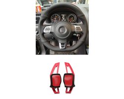 Red Aluminium Flipper Paddle Flippers Schakel F1 Stuur Stuurwiel geschikt Voor Vw Tiguan DSG Touran Beetle Eos TDI FSI TSI TSI TDI