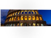 PVC Schuimplaat - Het Collosseum in Rome Italie in de Avond - 60x20 cm Foto op PVC Schuimplaat (Met Ophangsysteem)