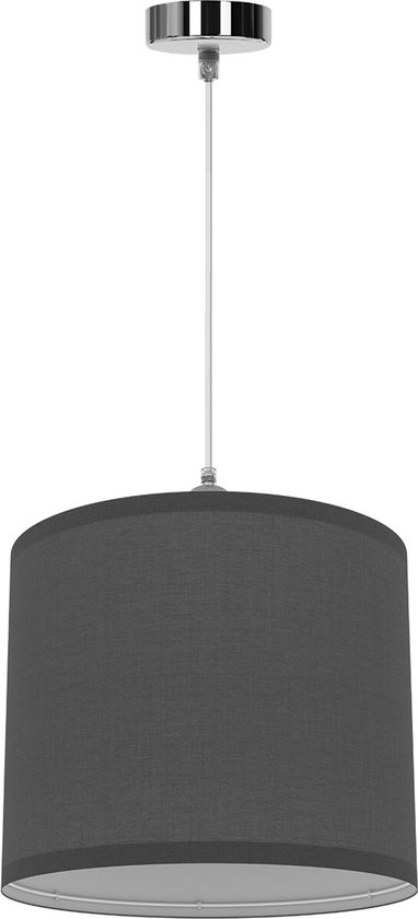 LED Hanglamp - Hangverlichting - E27 Fitting - Rond - Mat Grijs - Kunststof