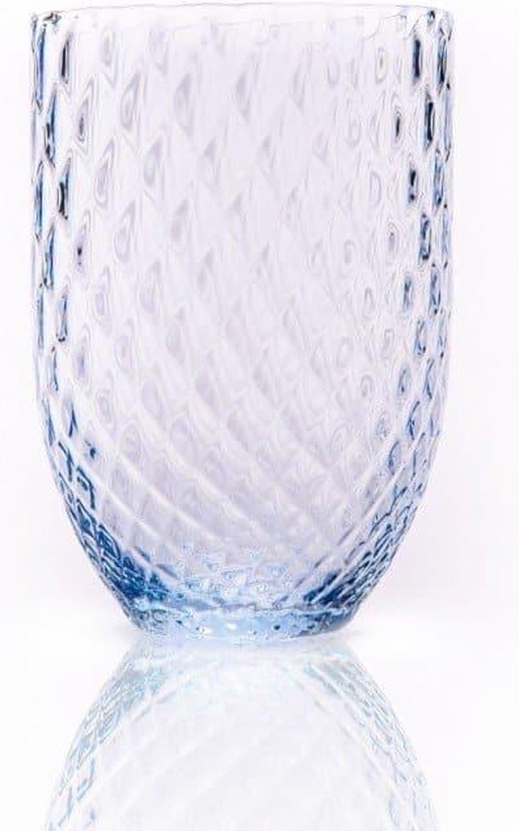 Anna von Lipa - Waterglas Harlequin Light Blue (set van 6) - Waterglazen