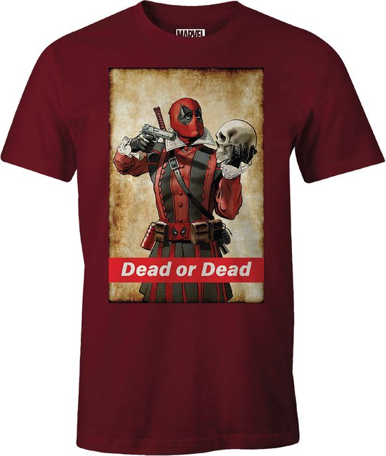 Deadpool - Dead or Dead Burgundy T-Shirt - M