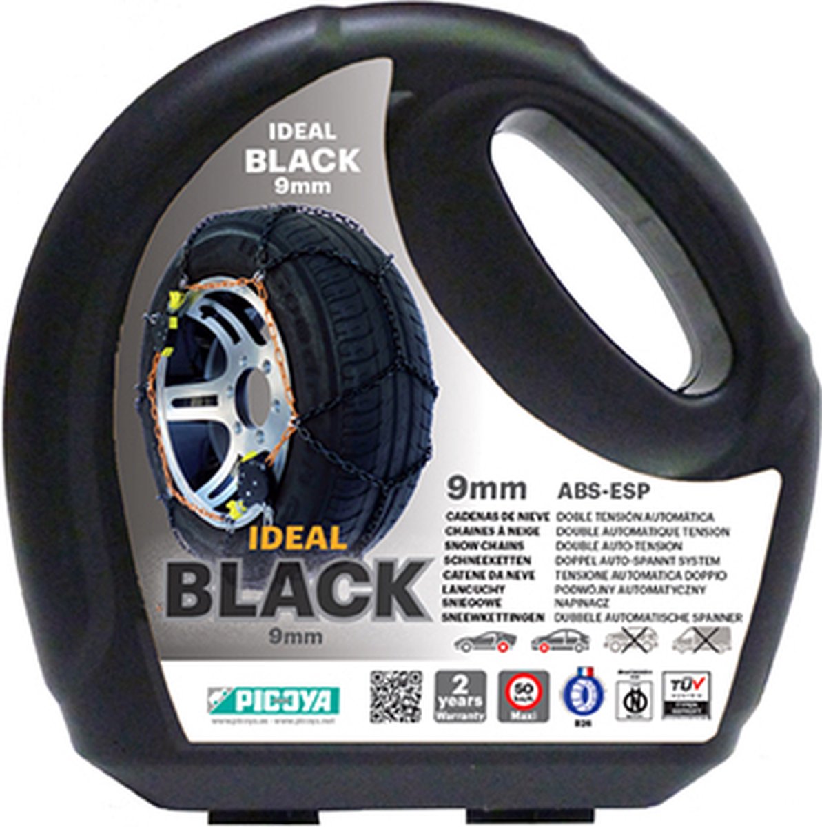Chaines à Neige PICOYA IDEAL BLACK - Taille 235/60 R18, Pour Jantes 18 Pouces - Neuf, Système Automatique, Fabriqué En France