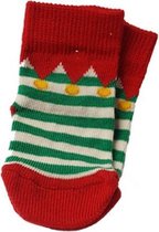 Elven" sokken rood en groen - 0-6 maanden