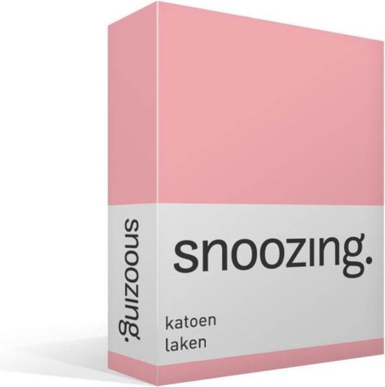 Snoozing - Laken - Katoen - Simple - 280x300 cm - Rose