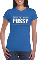 Pussy t-shirt blauw dames M