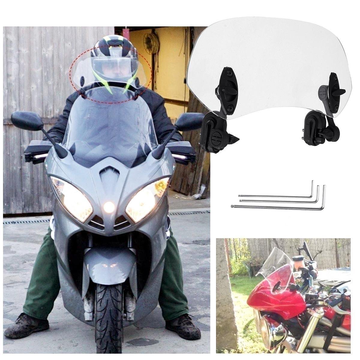 Voorruit motorfiets, universele spoiler, universeel windscherm, verstelbaar, gemodificeerd Voorruit motorfiets, universele spoiler, universeel windscherm, verstelbaar, gemodificeerd