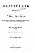 Woerterbuch zu den gedichten des P. Vergilius Maro