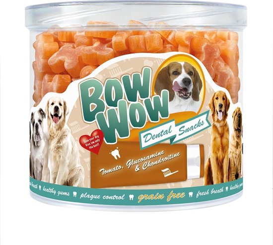 Bow Wow Dental Bones Tomaat & Chondroïtine/Glucosamine - Hond - Snack -  Graanvrij - 1,2 kg | bol.com