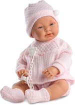 Llorens baby doll fille blanche 45 cm avec vêtements et tétine