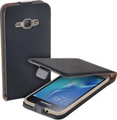 MP Case zwart eco lederen flip case voor Samsung Galaxy S6 Edge flip cover