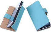 PU Leder Turquoise Sony Xperia T3 Book/Wallet case/case Telefoonhoesje