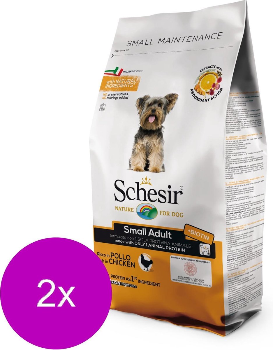 Schesir Small Adult Chicken - Hond - Droogvoer - 2 x 2 kg