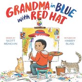 Grandma in Blue with Red Hat