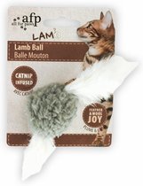 AFP Lambswool-Lamb Ball with bird sound Catnip Speelgoed voor katten - Kattenspeelgoed - Kattenspeeltjes