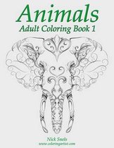 Animals Adult Coloring, Book 1