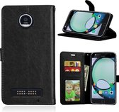 Motorola Moto Z2 Play Portemonnee hoesje / case cover Zwart