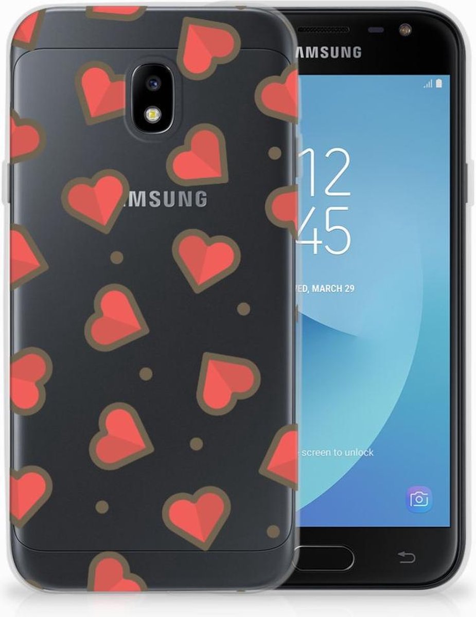 Back Cover voor Samsung Galaxy J3 2017 TPU bumper Hearts